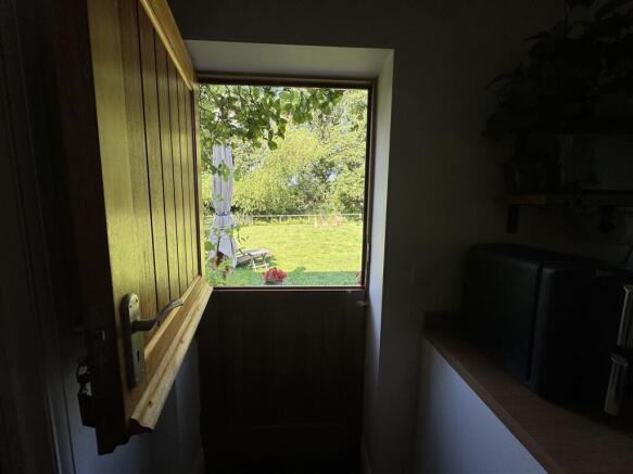View from stable door in kitchen