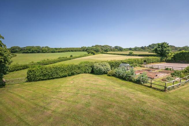 Rear lawn and kitchen garden