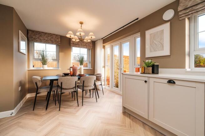 Interior view of the kitchen & dining in our 4 bed Hesketh home
