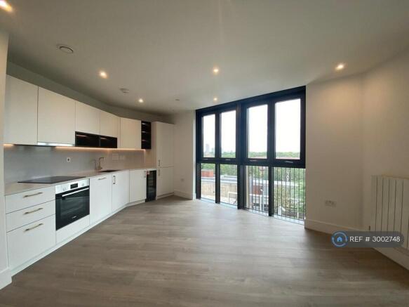 Living/Kitchen Area, Curtains Will Be Installed.