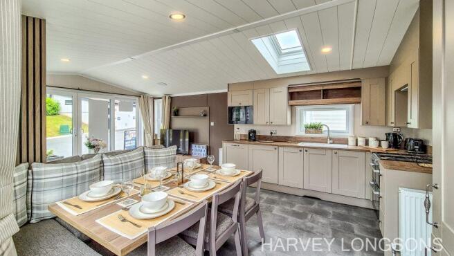 Open plan living kitchen and dining area inside th