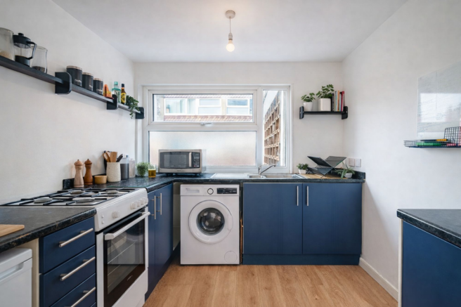 Modern kitchen with storage and workspace