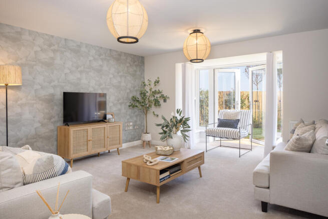 internal shot of the living room in the bracebridge show home
