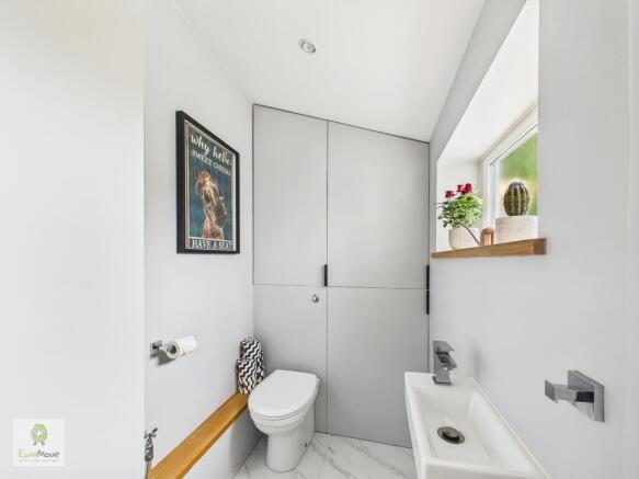 Downstairs WC With Units For Washing Appliances