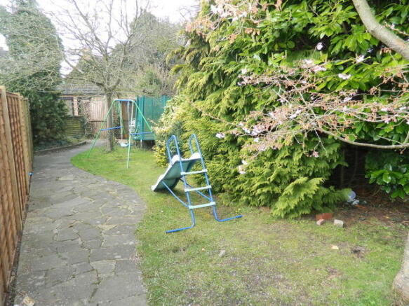 west facing rear garden