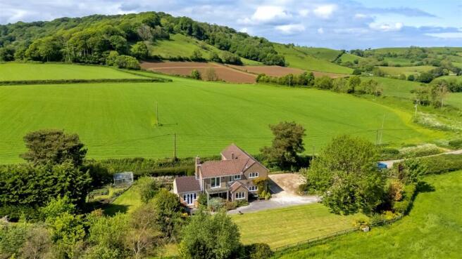 Ariel shot of property