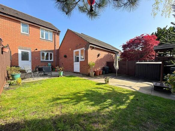 Rear garden and e...