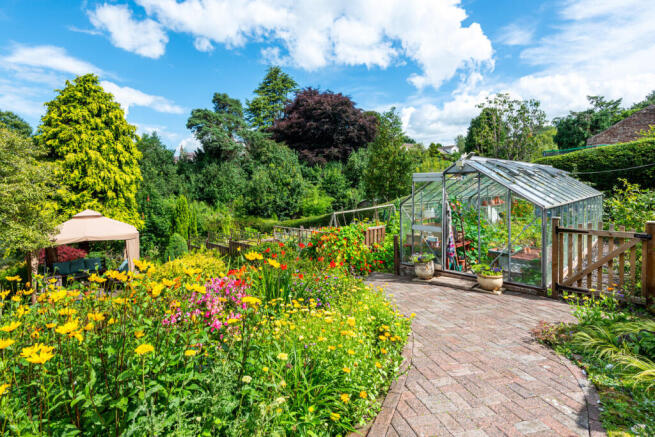 Rear Garden & Large Greenhouse