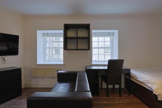 Studio with living, study and sleeping areas