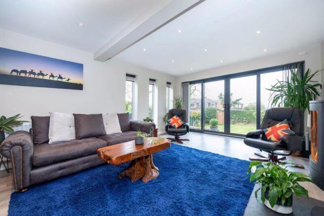 Family room open to dining area