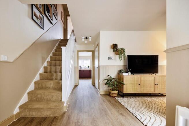 A spacious hallway designed to bring light, flow and a sense of calm to daily life