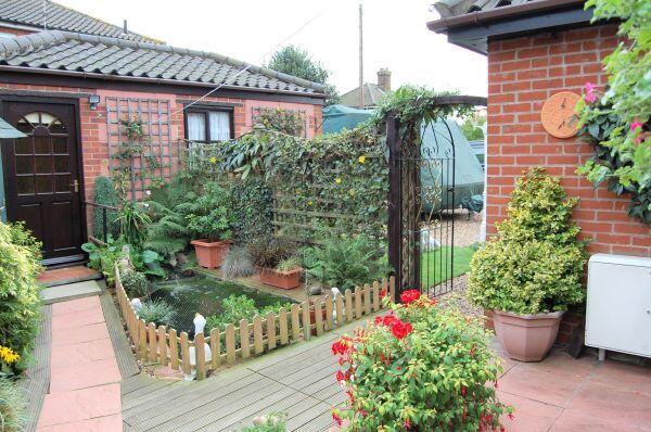 Pond and garage