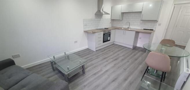 Bright open-plan kitchen and living area...