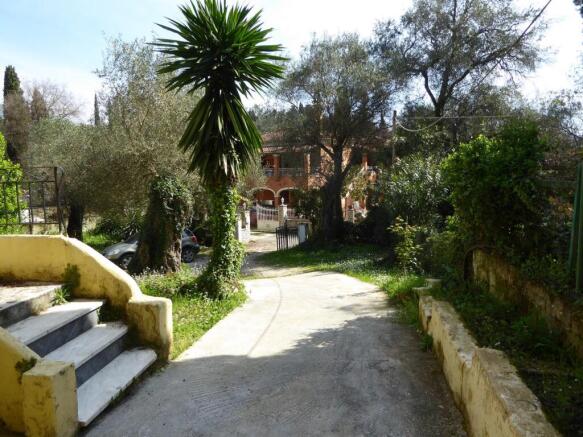 Looking from the house towards the road