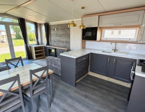 Modern Kitchen And Dining Space Inside The Swift P