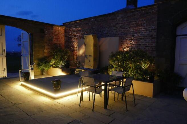 Garden at night
