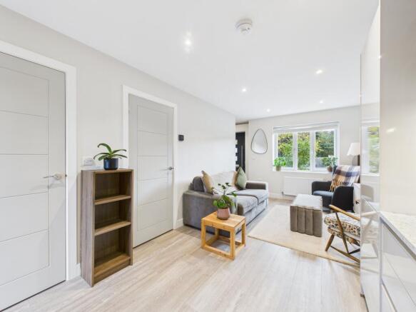 open plan lounge & kitchen