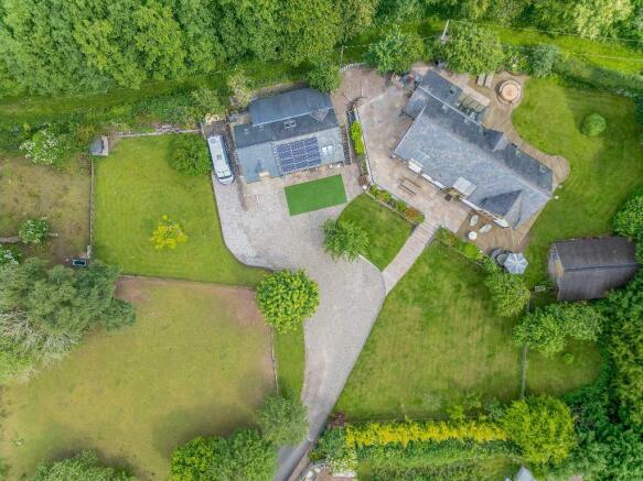 Aerial view of Rushwinds & the Annexe