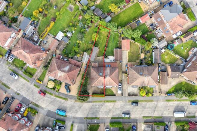 Aerial view of the property