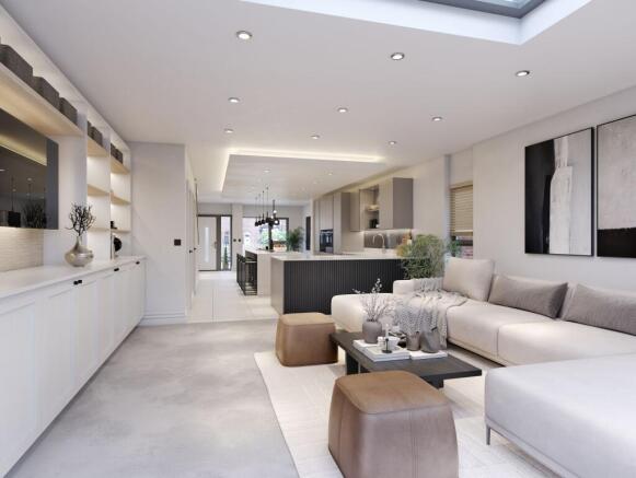 Living area/kitchen CGI