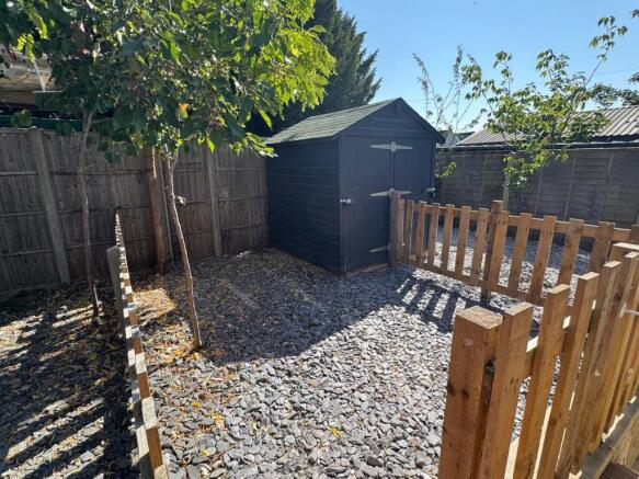 Court yard garden area and store