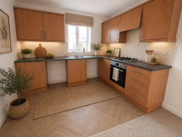 AI dressed Kitchen Area