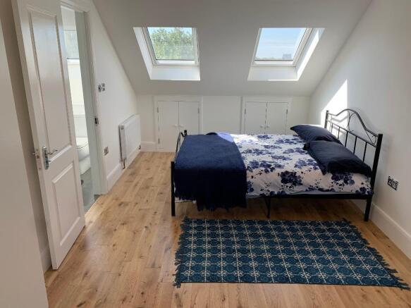 Master bedroom in the loft