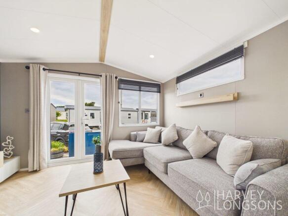 L-shaped Sofa in the Victory Bower Holiday Caravan