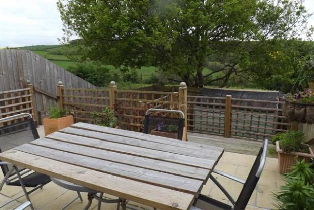 Patio and decked area