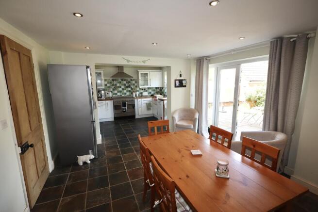 Dining room through to kitchen