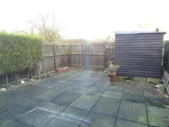 Paved rear garden