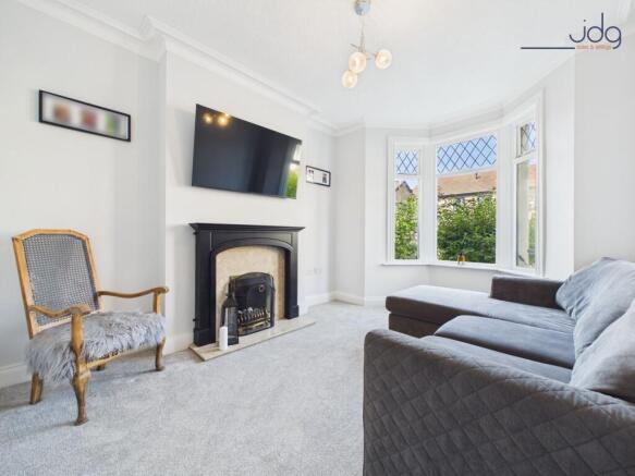 Living Room with bay window