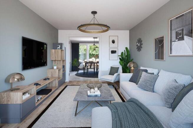 Downstairs rooms have a light and airy feel