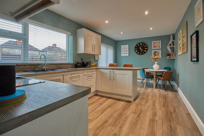 Refitted dining kitchen to rear