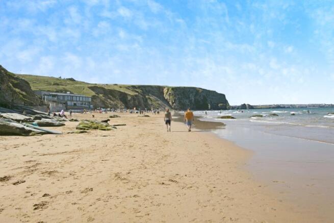 Watergate Bay Beach.