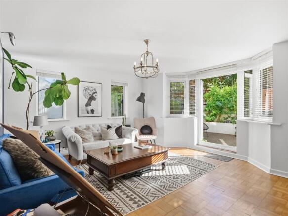Open patio doors from lounge to garden