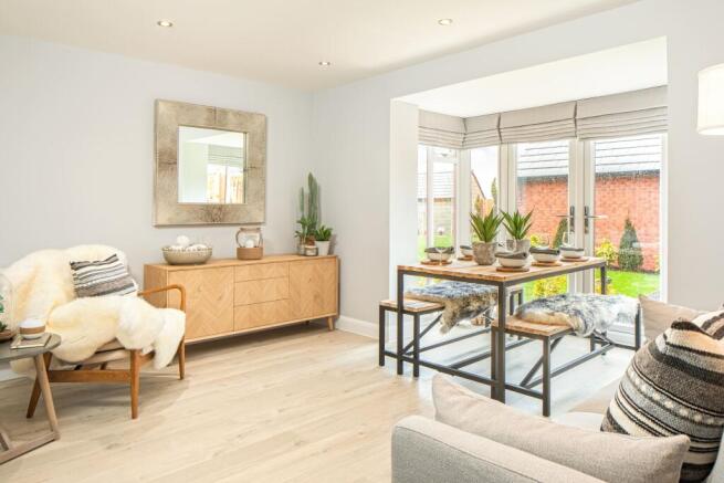 Kitchen with dining area in the Greenwood 3 bedroom home