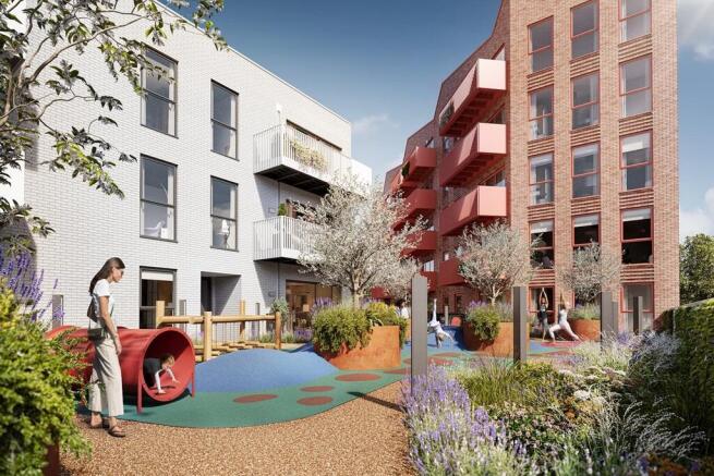 Enjoy the outdoors in communal podium gardens