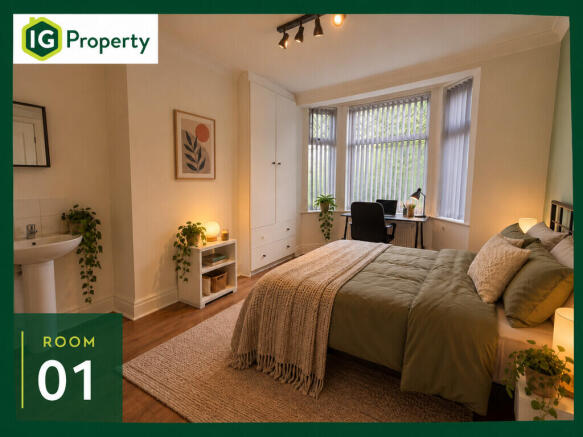 Bedroom 1 with ov...