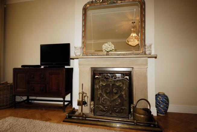 Fireplace.