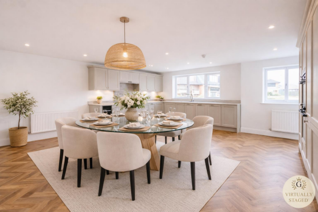 Plot 11 Kitchen Diner CGI Staging - circle table l