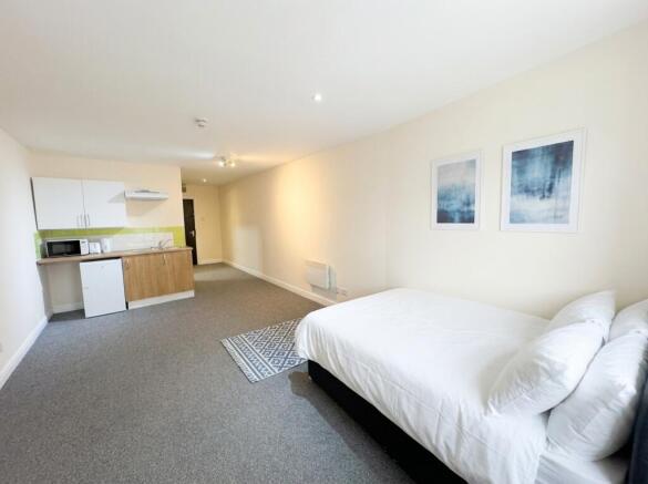 Bright spacious studio with modern kitchenette...