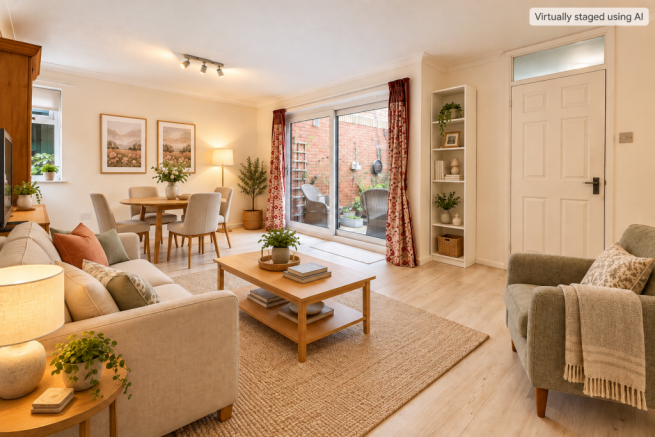 Living Room with Virtual Staging
