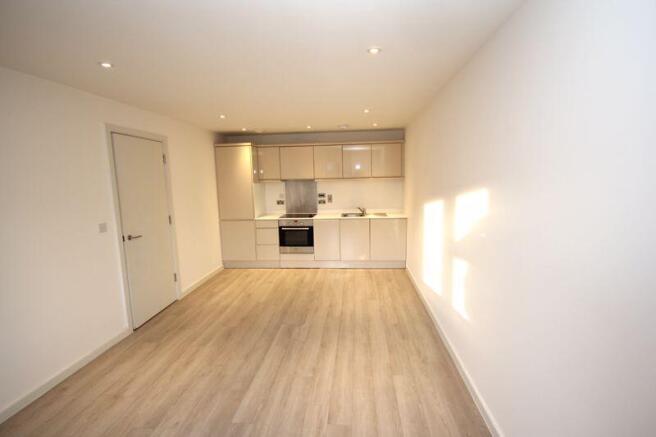 Open plan sitting room kitchen