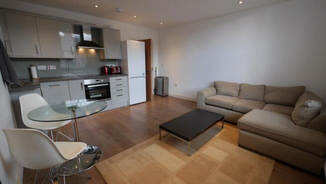 Living area & kitchen