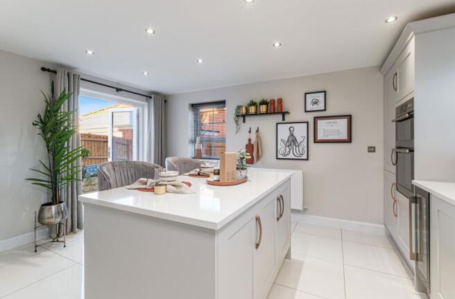 Interior view of the kitchen / dining in our 4 bed Alderney home