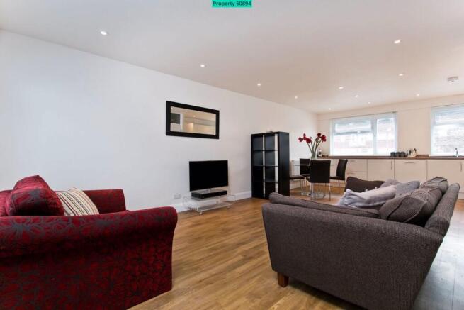 Open plan living room / kitchen