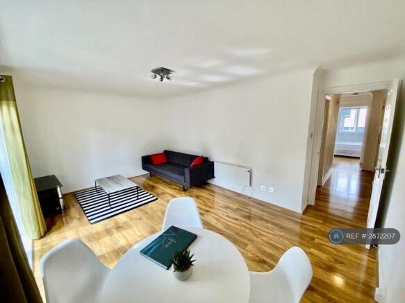 Living Room - Furniture Included, Walnut Flooring 