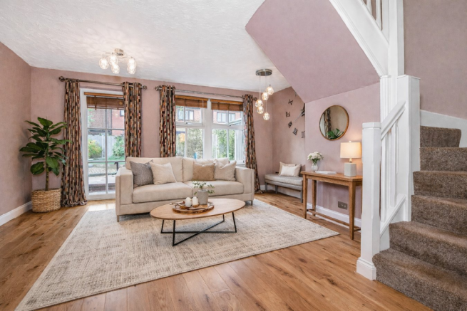 This image has been virtually staged to show potential layout and use of space
