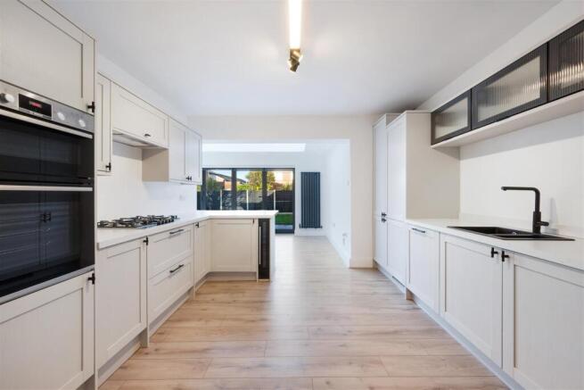 Kitchen opening into